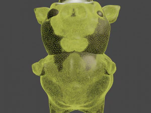 Einfaches d&auml;monisches Schwein 3D Modell