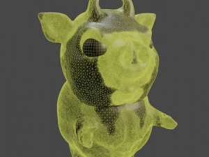 Einfaches d&auml;monisches Schwein 3D Modell