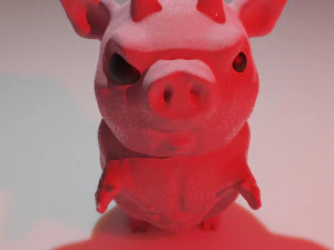 Einfaches d&auml;monisches Schwein 3D Modell