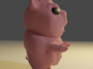 Einfaches d&auml;monisches Schwein 3D Modell