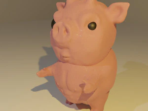 Einfaches d&auml;monisches Schwein 3D Modell