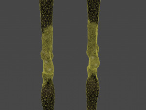 Golden skeleton for game or visual project 3D Модель