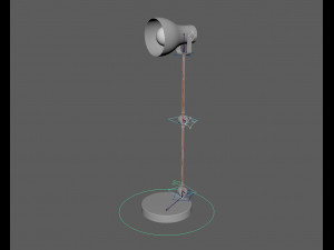 rigged desk lamp 3D मॉडल