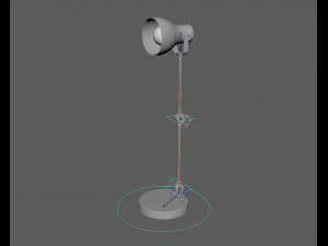 rigged desk lamp 3D Model