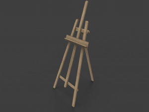 rigged easel 3D 모델