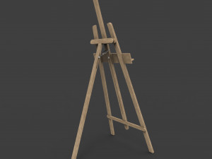 rigged easel 3D मॉडल