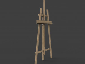 rigged easel 3D मॉडल