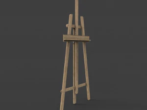 rigged easel 3D Model