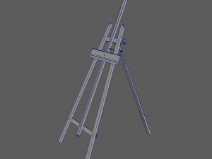 rigged easel 3D मॉडल