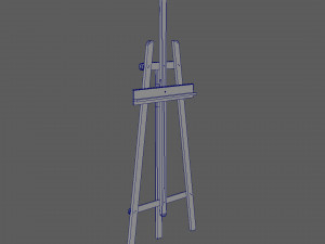 rigged easel 3D मॉडल