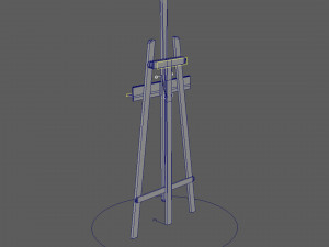 rigged easel 3D मॉडल