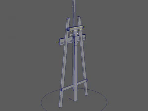 rigged easel 3D Model