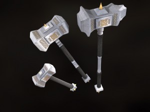 royal war hammer set 3D मॉडल