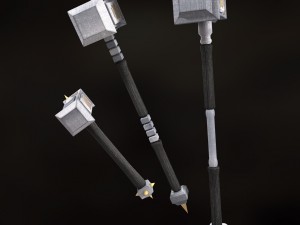 royal war hammer set 3D मॉडल