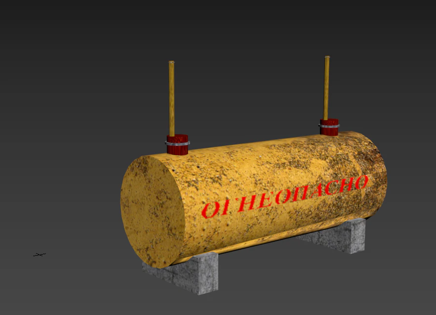 fuel tank 3D Model .c4d .max .obj .3ds .fbx .stl .blend 