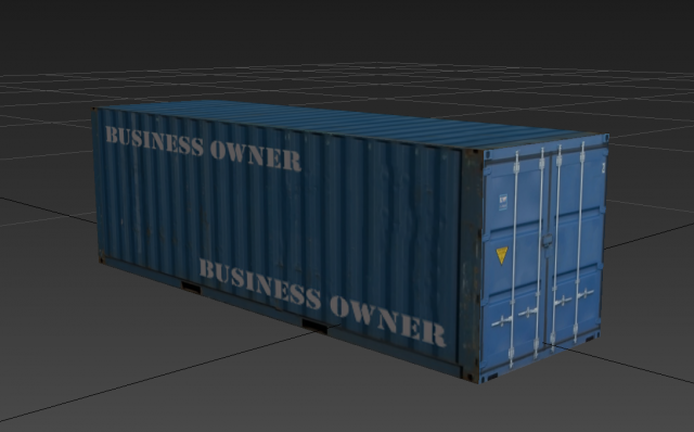 blue container Modelo 3D .c4d .max .obj .3ds .fbx .stl .blend 