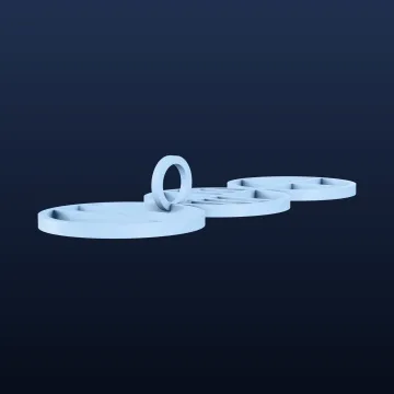 Bauhaus Pendant - Lost Wax Casting STL OBJ 3D Model