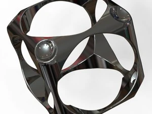 多軸立方体リング 3Dプリントモデル