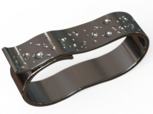 two fingers fancy belt ring Modello di stampa 3D