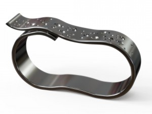 two fingers fancy belt ring 3D 打印模型
