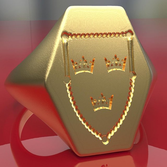 king arthur arms of coat signet 3D Модель .c4d .max .obj .3ds .fbx .stl .blend