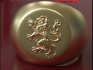 belgium coat of arms signet 3D Print Model