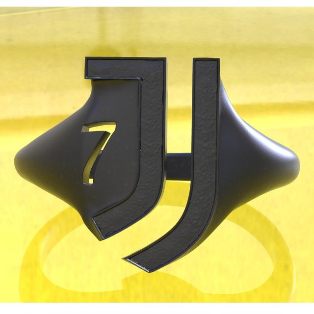 juventus fan ring Modelo de Impressão 3D .c4d .max .obj .3ds .fbx .stl .blend 