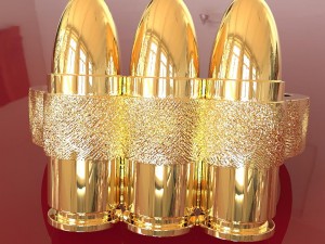 two fingers 9mm bullet belt ring 3D 프린트 모델