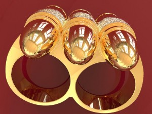 two fingers 9mm bullet belt ring 3D 프린트 모델