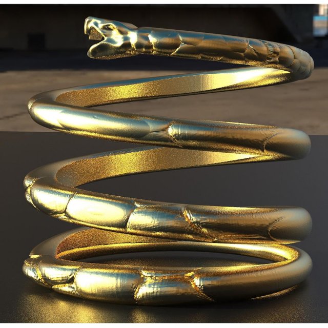 snake ring 3D प्रिंट मॉडल .c4d .max .obj .3ds .fbx .stl .blend 