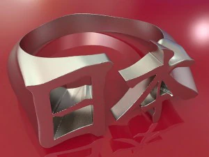 japan kanji ring 3D Print Model