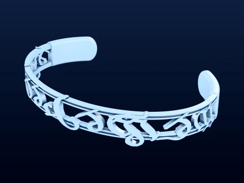 We The People Bracelet - Lost Wax Casting STL OBJ 3D Print Model