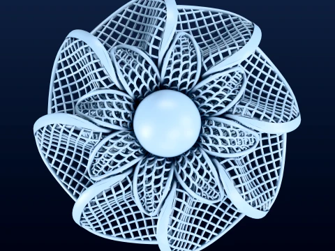 Flower Ring 3 Floral Ring 3D Print Model for Lost Wax Casting STL OBJ 3D Druckmodell