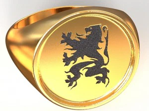 flanders lion ring 3D Print Model