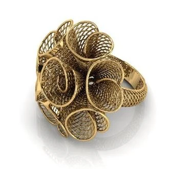 flower ring 4 3D Print Model .c4d .max .obj .3ds .fbx .stl .blend 