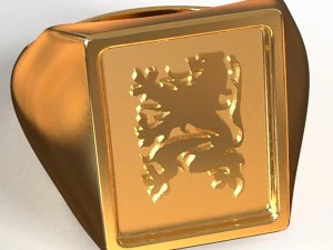 फ़्लैंडर्स शेर की अंगूठी 3D प्रिंट मॉडल