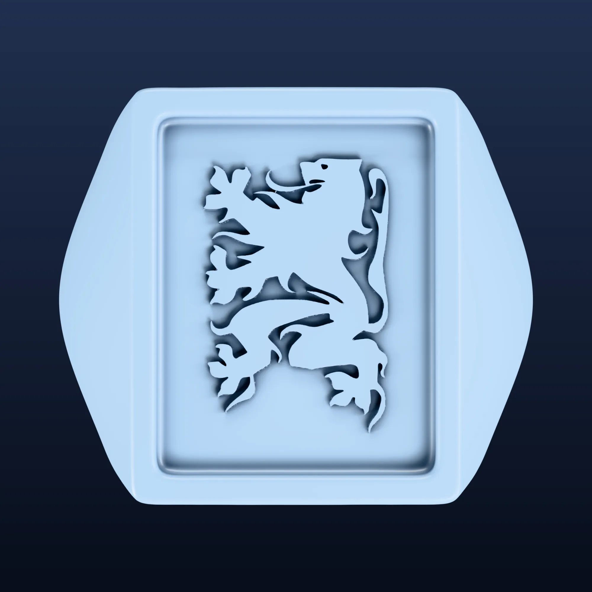Flanders Lion Signet Ring - Lost Wax Casting STL OBJ 3D Print Model .c4d .max .obj .3ds .fbx .stl .blend 