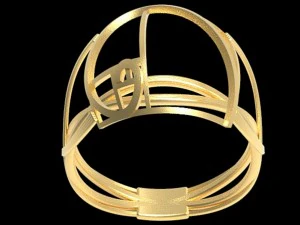 ausgefallener Fibonacci-Ring 3D Druckmodell