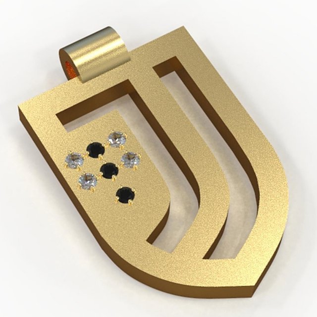 juventus pendant 7 gems Modèles 3D en vedette .c4d .max .obj .3ds .fbx .stl .blend 