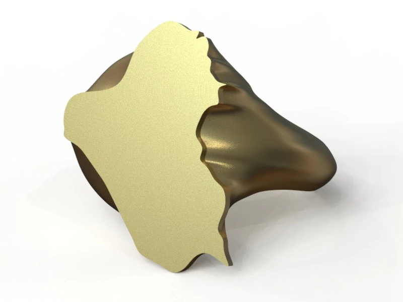 伊拉克地图环 3D 打印模型 .c4d .max .obj .3ds .fbx .stl .blend 