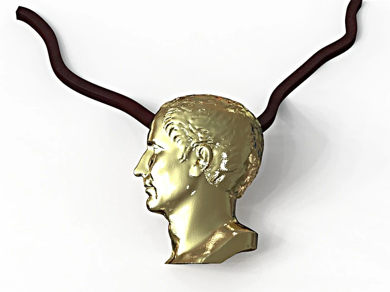 julius caesar pendant 3D Print Model .c4d .max .obj .3ds .fbx .stl .blend 