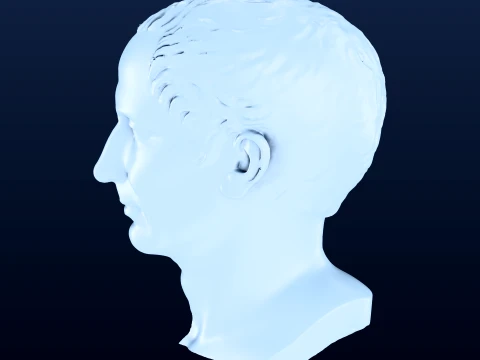 Julius Caesar Pendant - Lost Wax Casting STL OBJ 3D Druckmodell