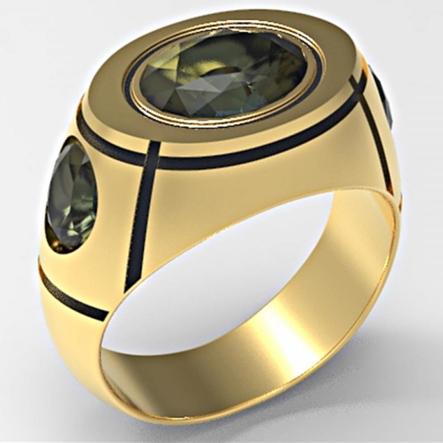 3 oval gems mensring 3 3D Baskı Modeli .c4d .max .obj .3ds .fbx .stl .blend 