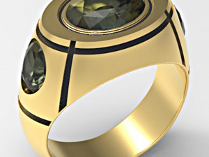 3 oval gems mensring 3 3D प्रिंट मॉडल