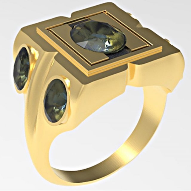 5 oval gems mensring 3D Baskı Modeli .c4d .max .obj .3ds .fbx .stl .blend 