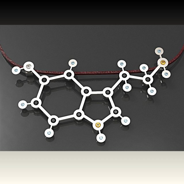 serotonine pendant 3D Принт Модель .c4d .max .obj .3ds .fbx .stl .blend 