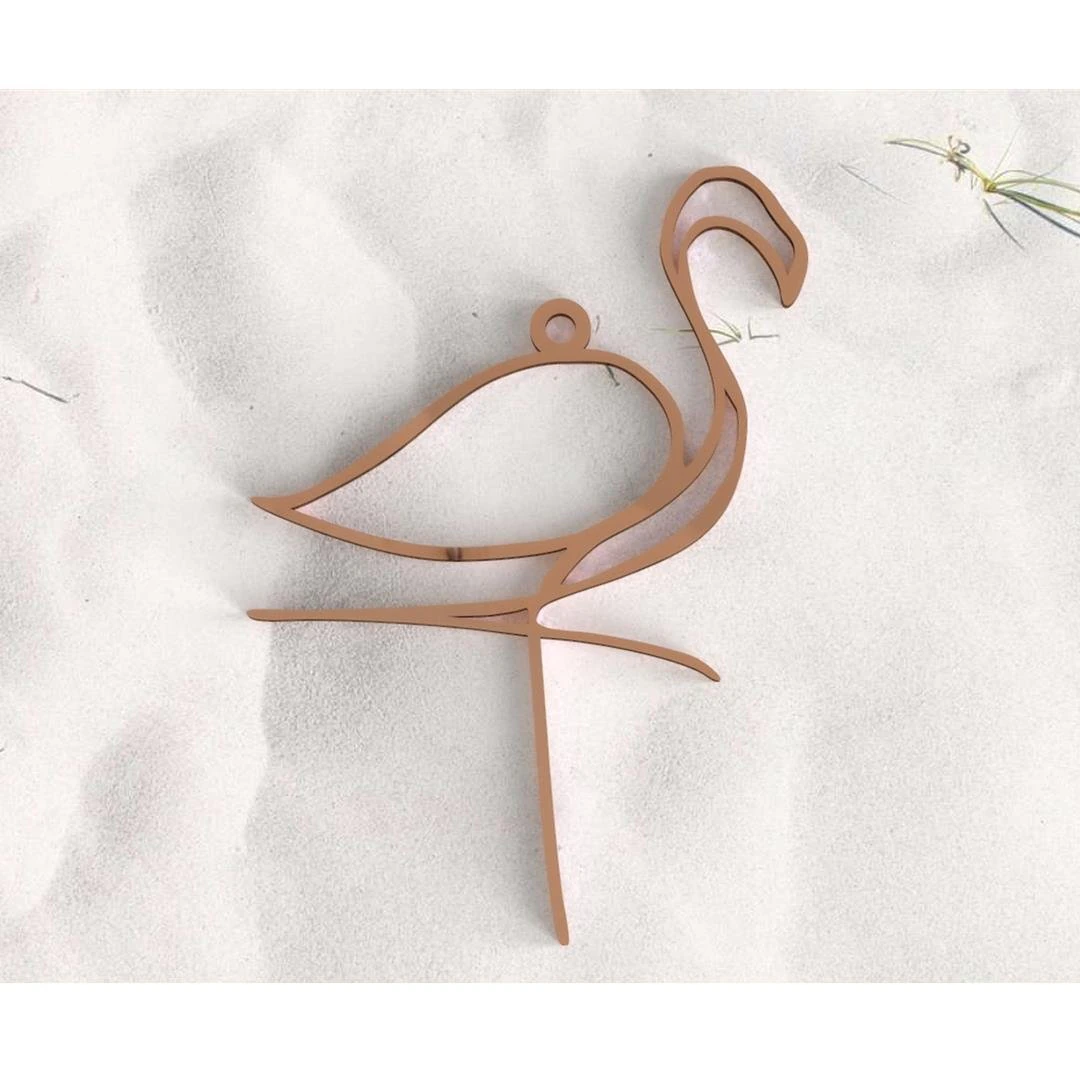 pink flamingo pendant 3D Print Model .c4d .max .obj .3ds .fbx .stl .blend