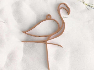 ciondolo fenicottero rosa Modello di stampa 3D