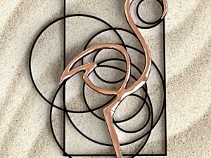 flamingo circles pendant 3D 打印模型