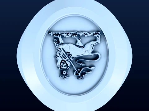 Lion of Judah Signet Ring 3D Print Model for Lost Wax Casting STL OBJ Model do druku 3D